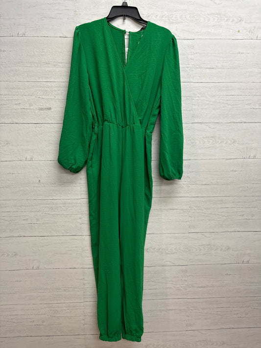 Size M Pretty Garden Green Rompers
