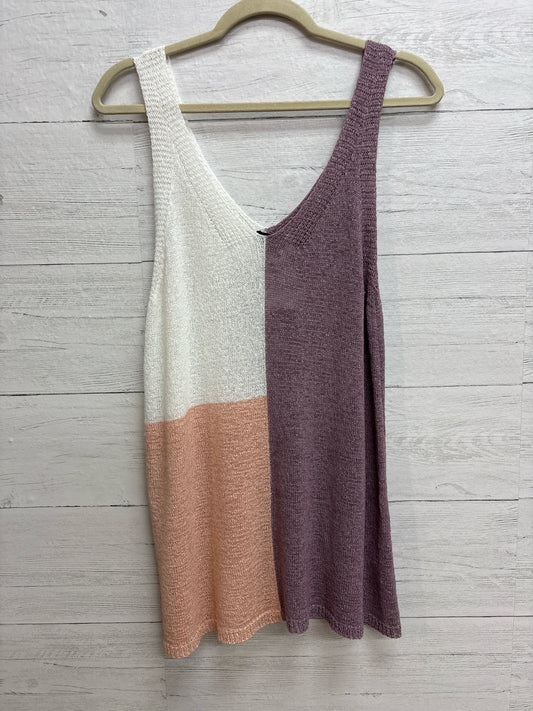 Size L/XL COCO + CARMEN Purple/white Womens Tank-Top