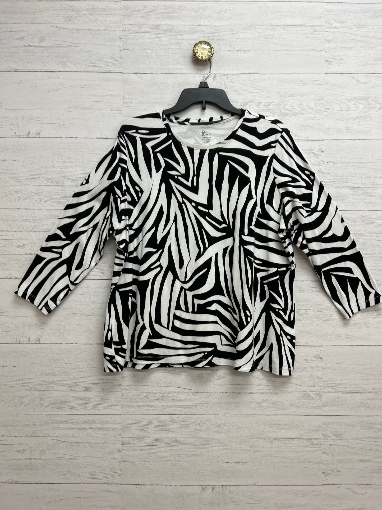 Size XXL Kim Rogers Black/White Shirt