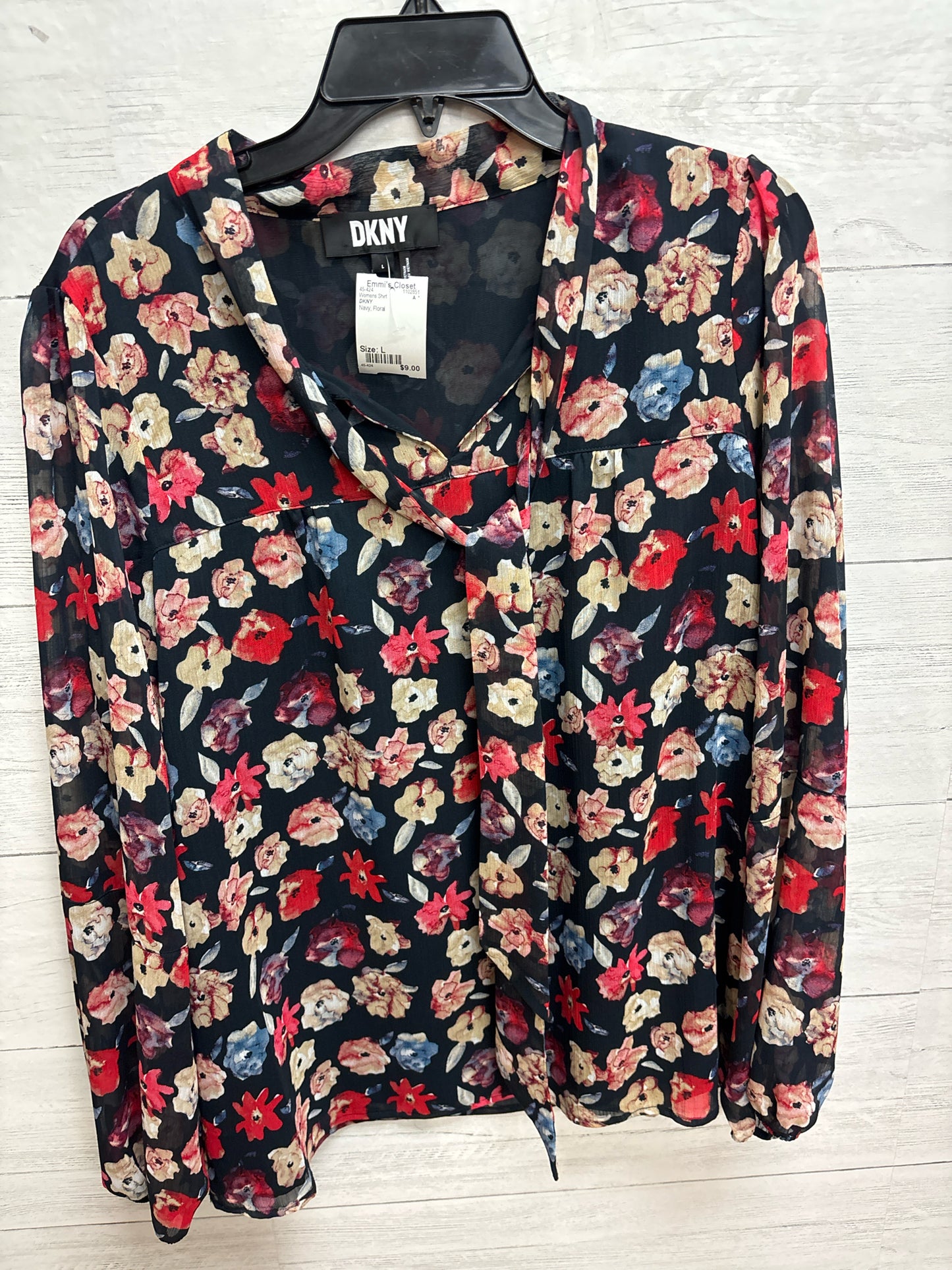 Size L DKNY Navy Womens Shirt