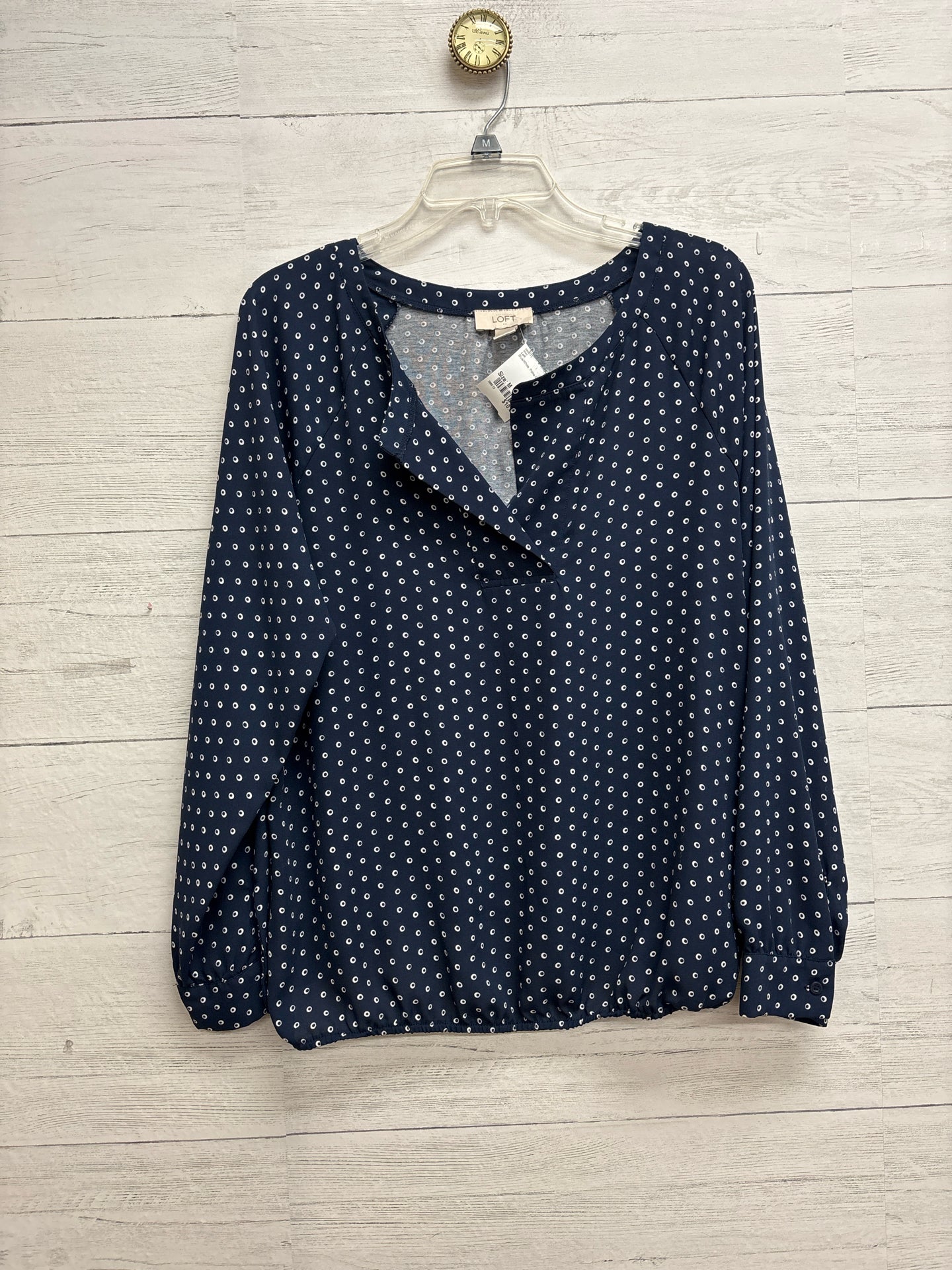 Size M Loft Blue/White Shirt