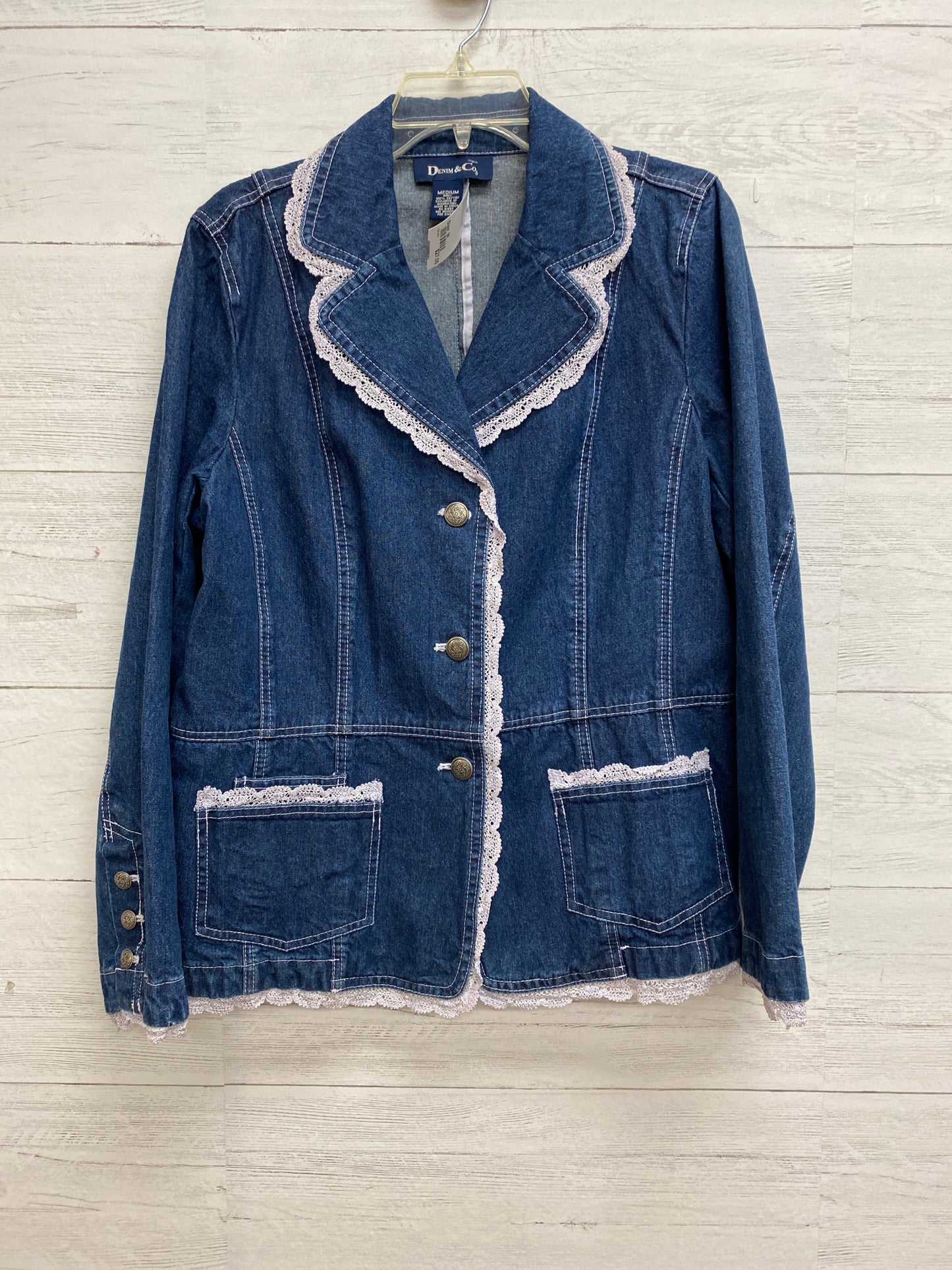 Size M Denim & Co. Blue Jacket (Outdoor)