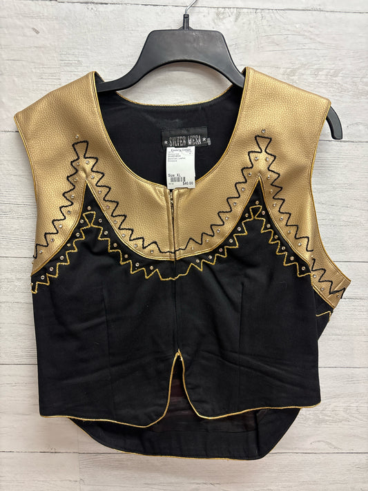 Size XL SILVER MESA Black/Gold Womens Vest