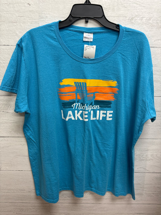 Size 3X Gildan Blue Womens Shirt