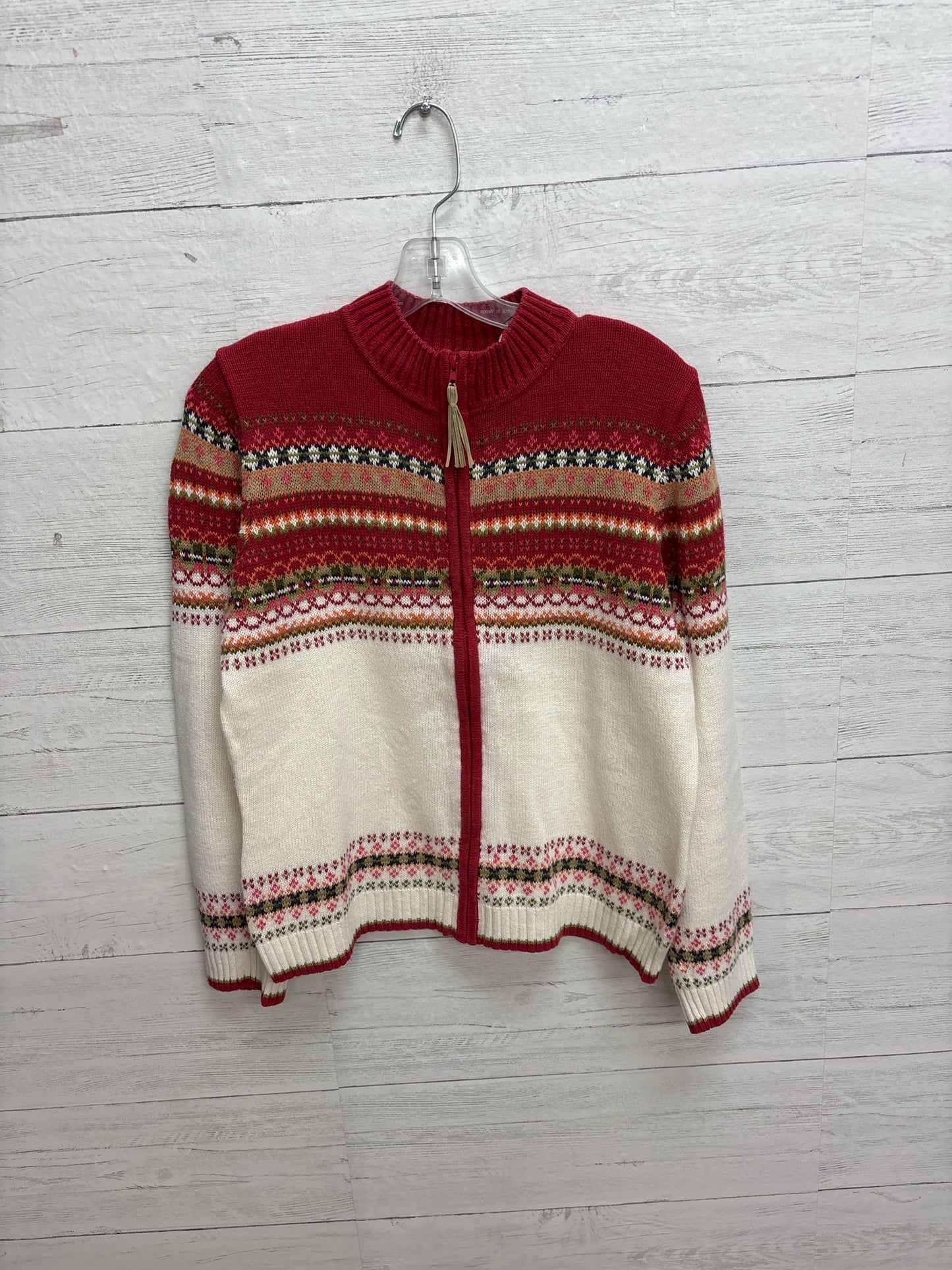 Size L Tiara RED/MULTI Womens Sweater