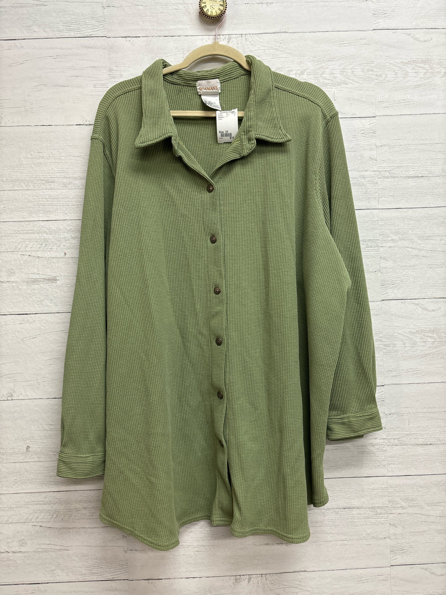 Size 3X Roamans Green Sweater