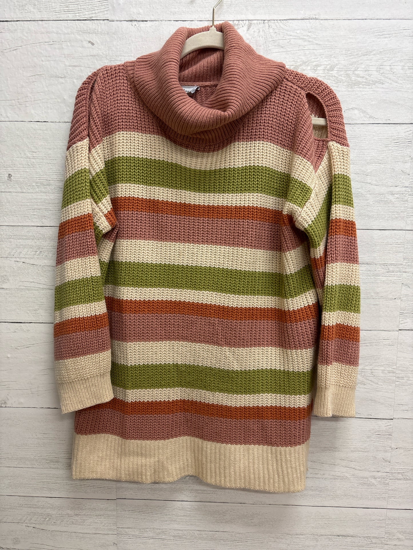 Size M/L Cozy Co Pink/Green Womens Sweater