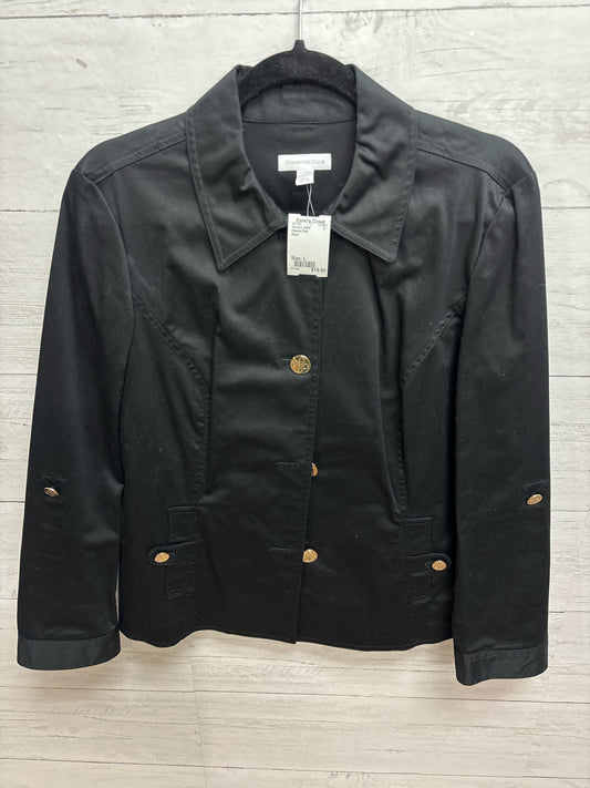 Size L Charter Club Black Womens Jacket