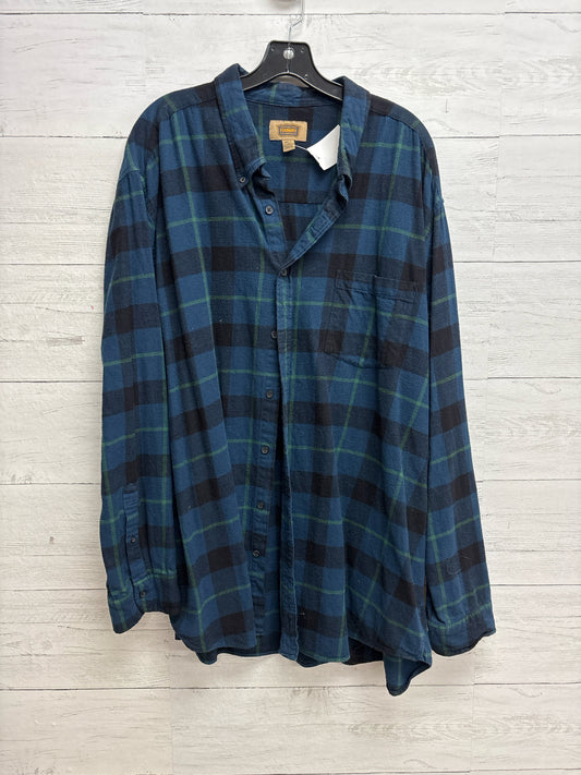 Size 3X The Foundry Supply Blue Mens Shirt