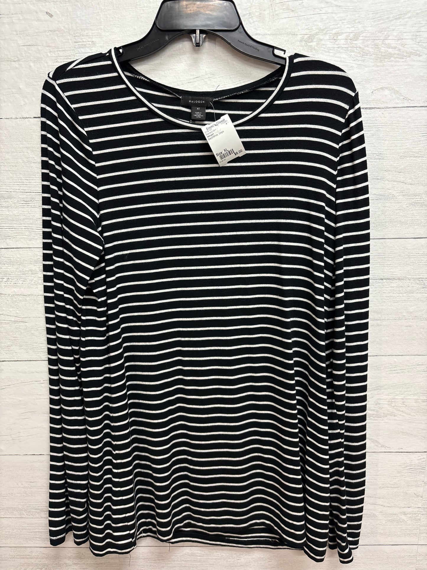 Size XL Halogen Black/White Womens Shirt