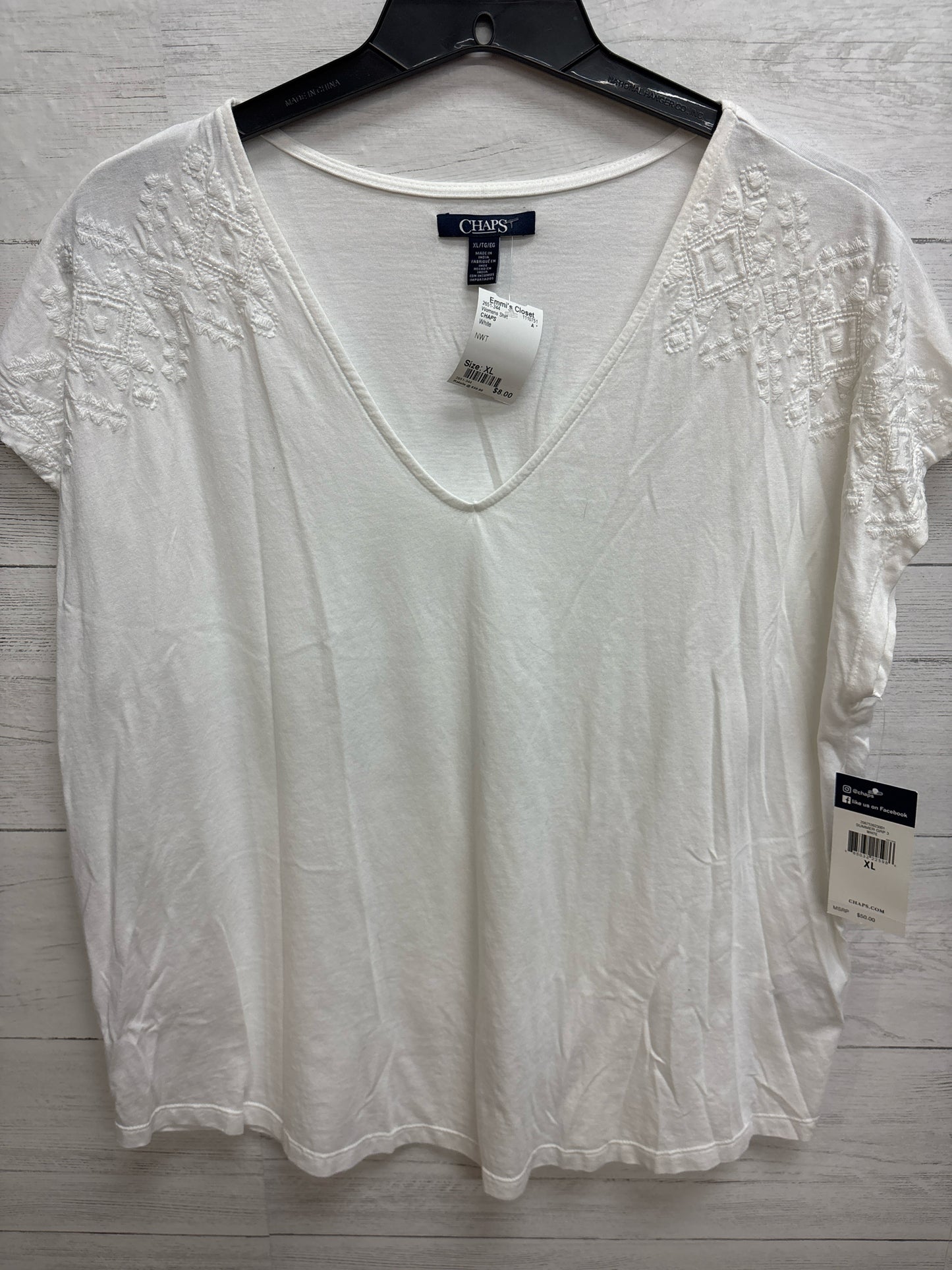 Size XL CHAPS White Womens Shirt