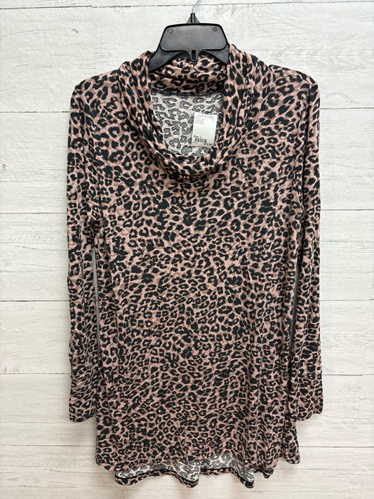 Size L Cuddl Duds Brown/black Womens Shirt