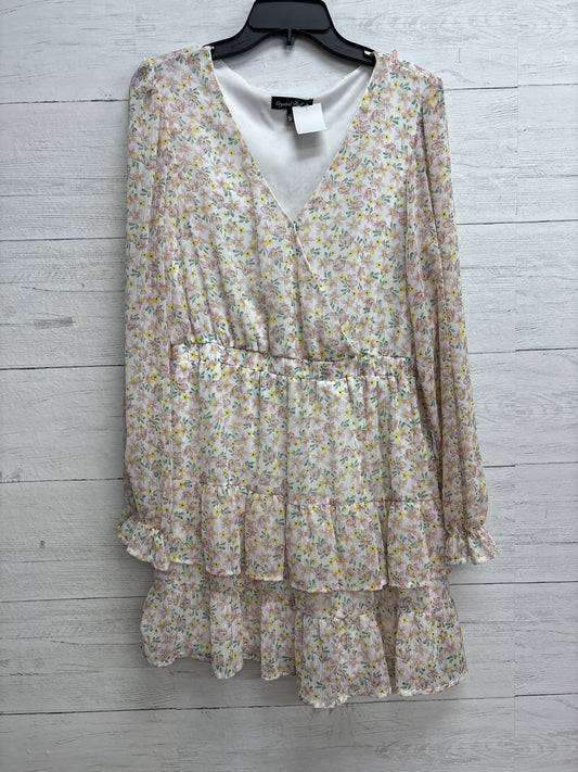 Size L Crystal Doll White/pink Dress