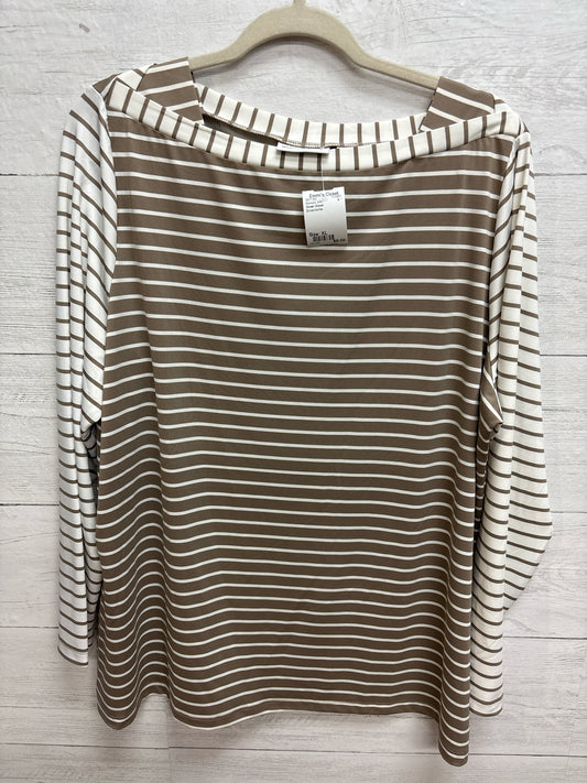 Size XL Susan Graver Brown/white Womens Shirt