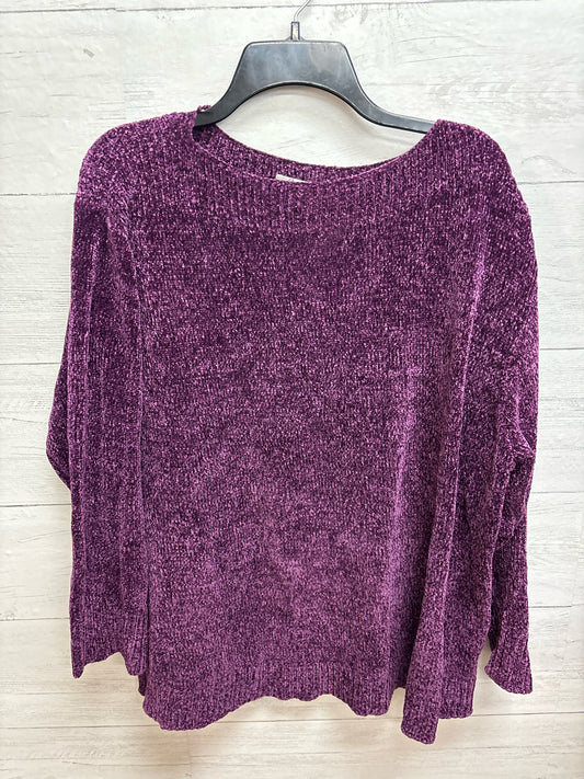 Size 1X Lulu B Purple Womens Sweater