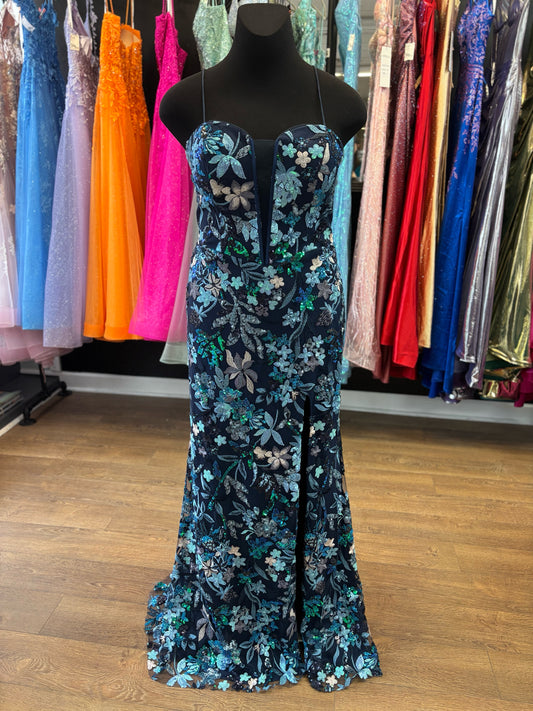 Size 8 Emmi's Elegance Blue Gown