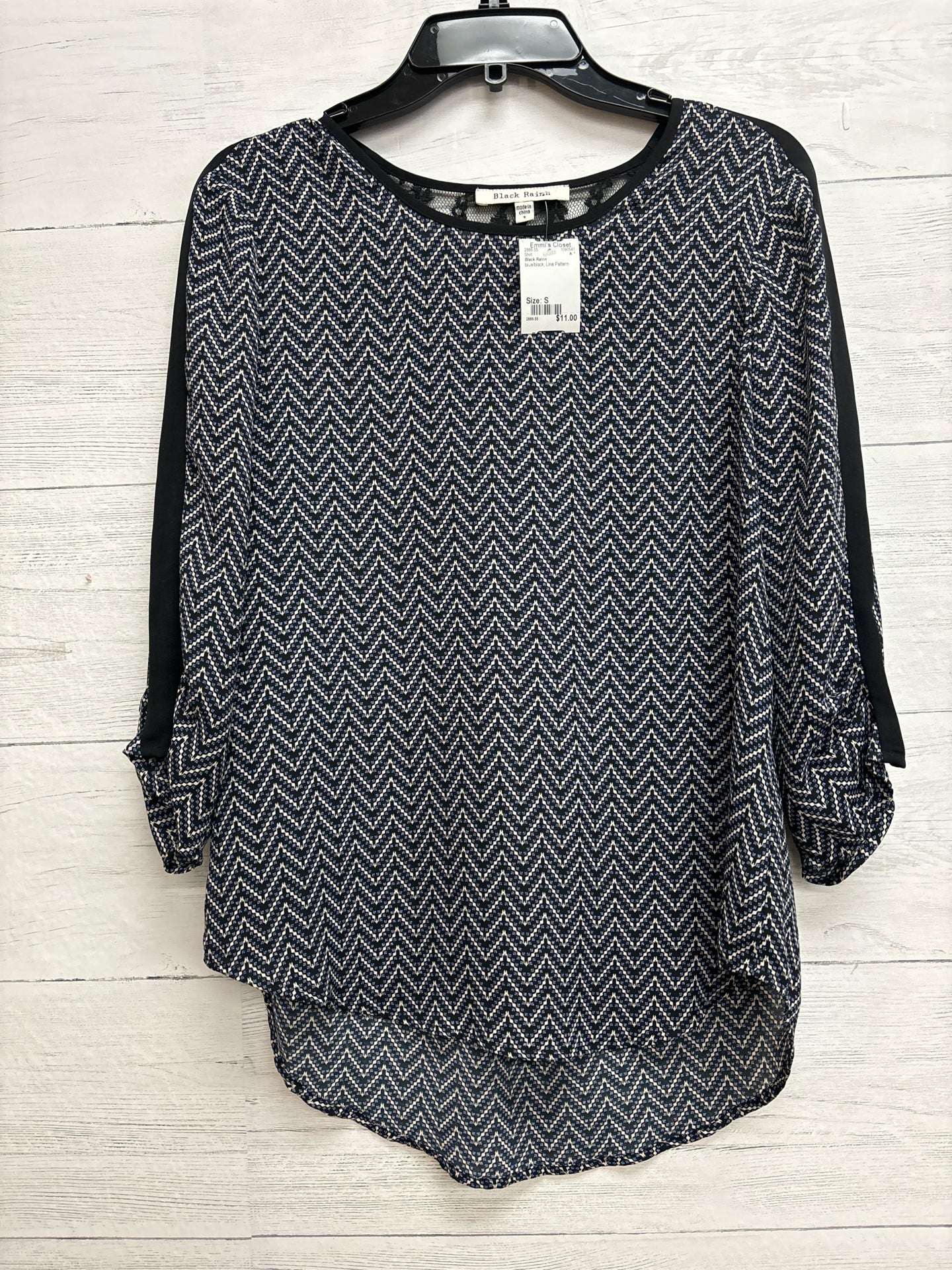 Size S Black Rainn blue/black Shirt