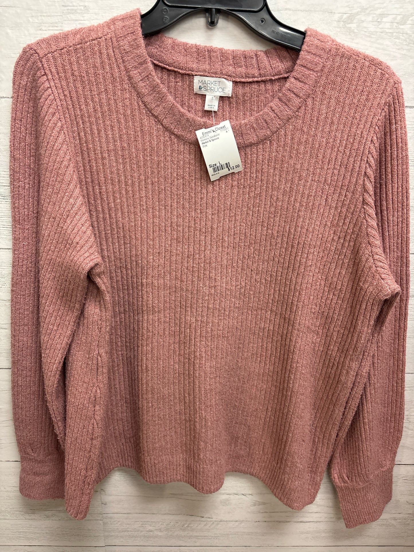 Size L Market & Spruce Pink Womens Sweatshirt