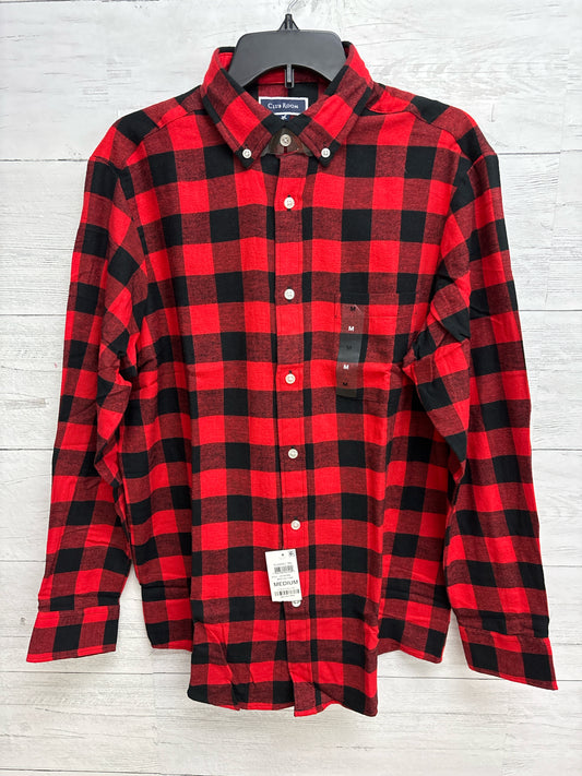 Size M Club Room Red/black Mens Shirt
