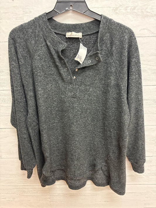 Size L/XL Zenana Grey Womens Shirt