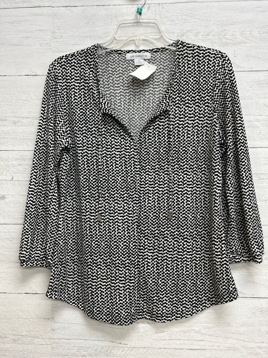 Size S Liz Claiborne Black/White Shirt