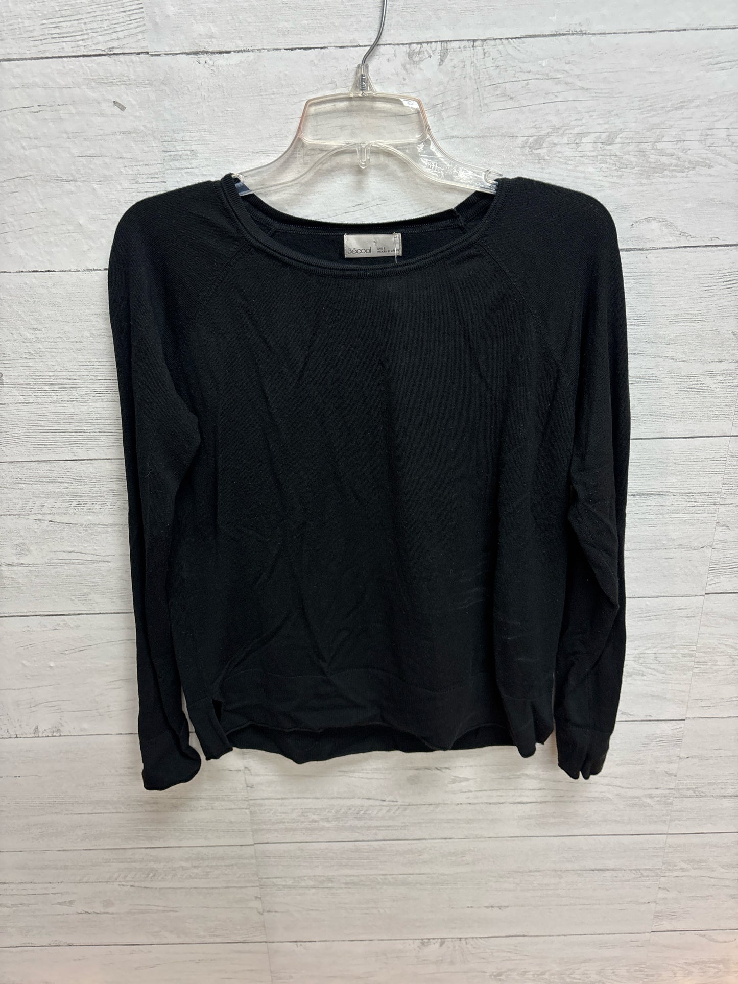 Size L BECOOL Black Womens Shirt