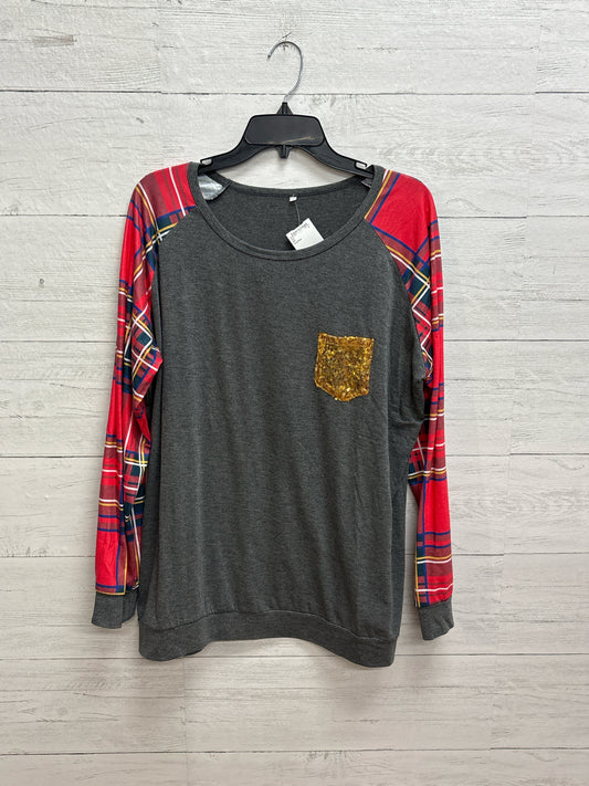 Size 2X N/A Grey/Red Shirt