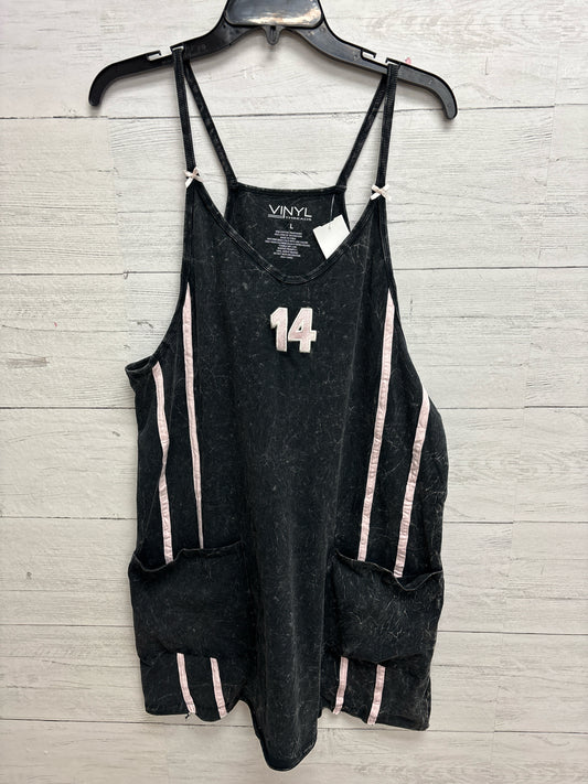 Size L Vinyl Threads Grey/Pink Rompers