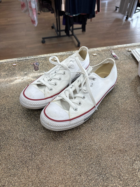 9 Converse White Woomens Shoe