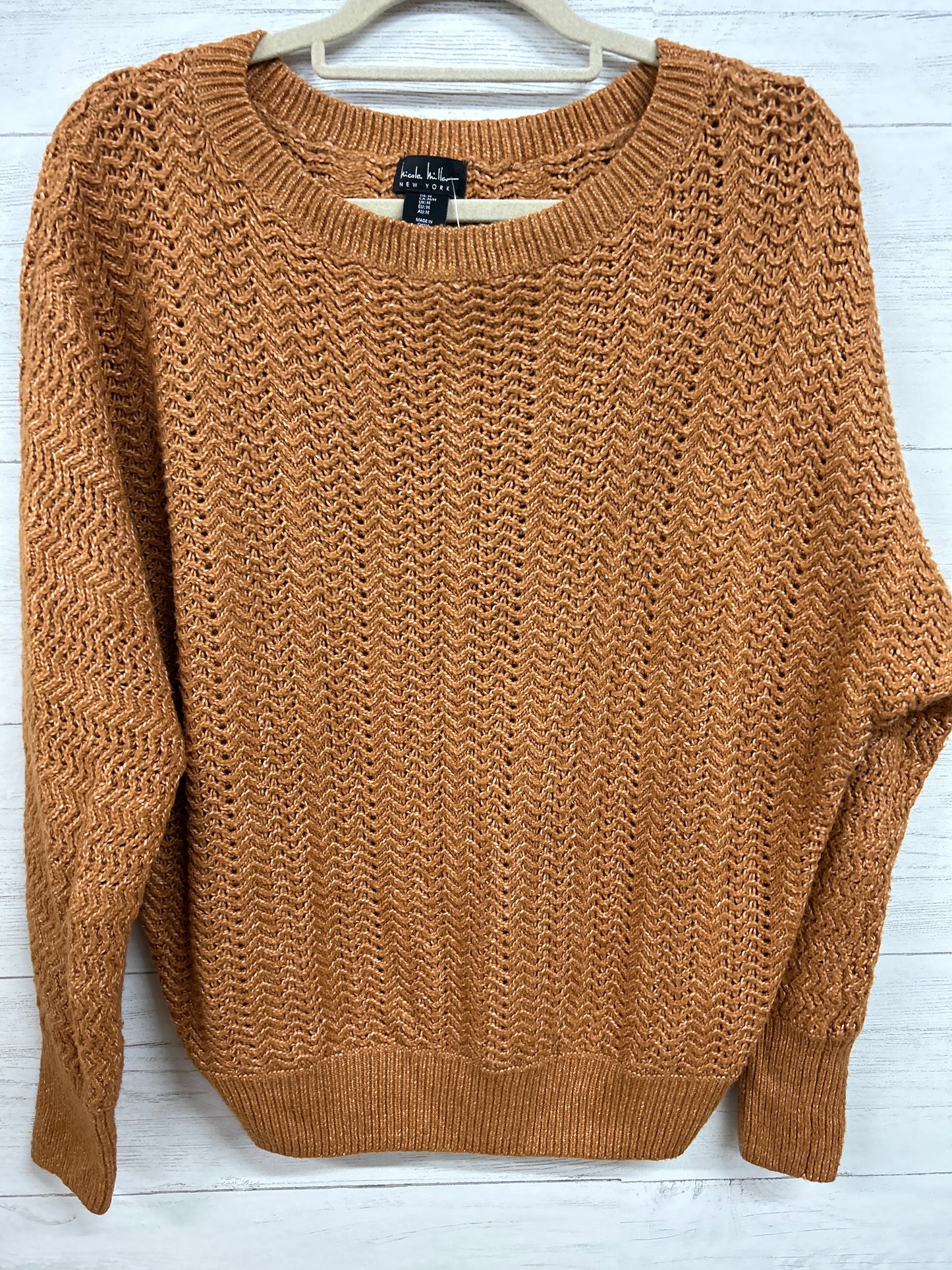 Size M Nicole Miller Orange Sweater