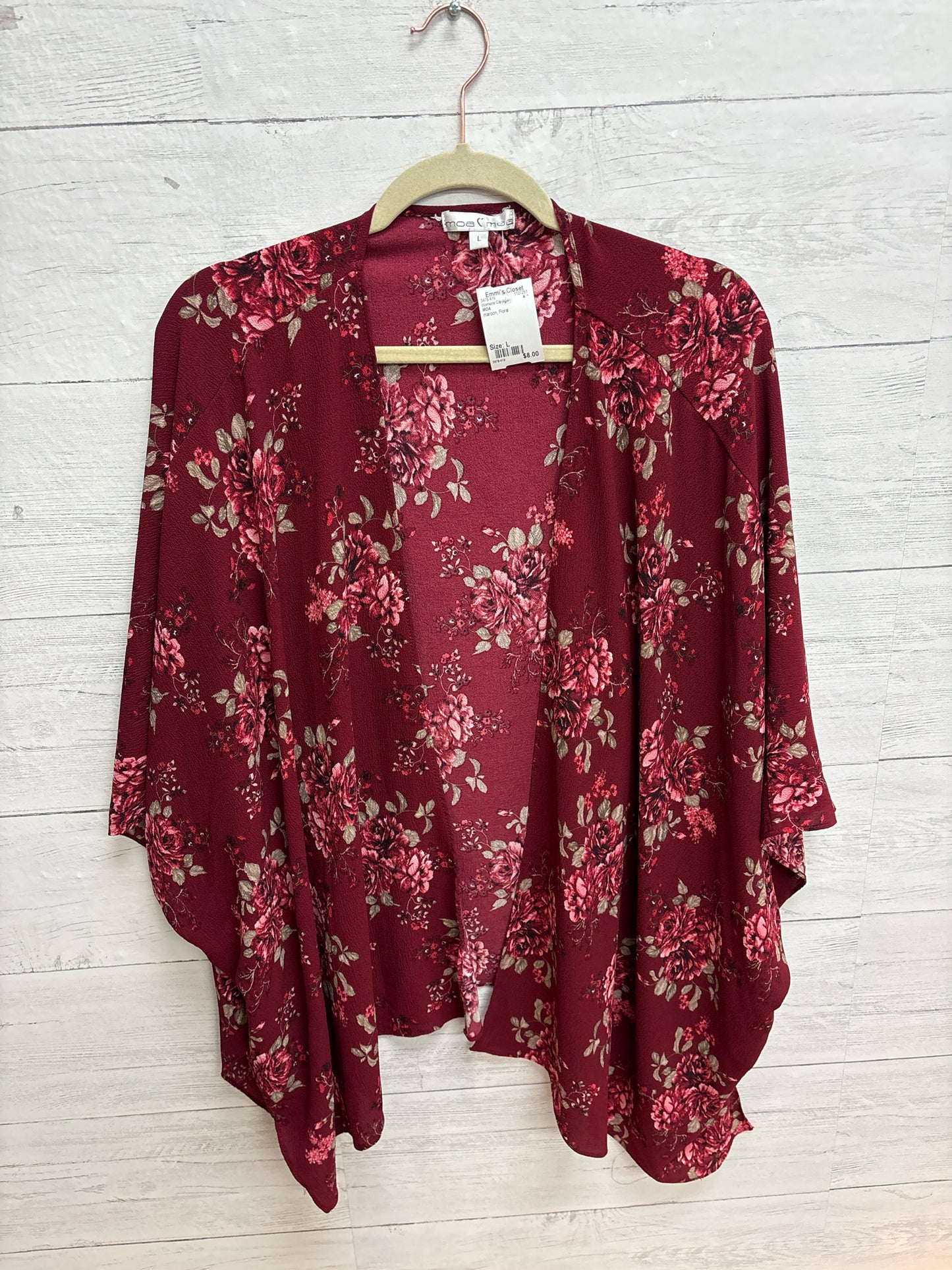 Size L MOA maroon Womens Cardigan