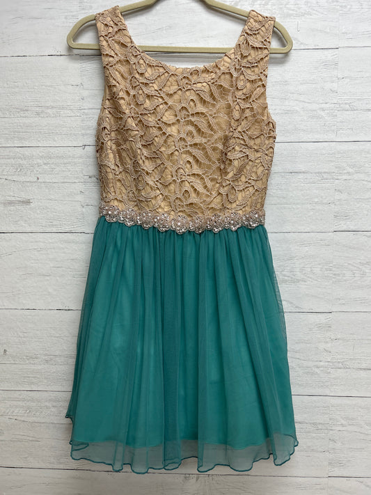 Size 7 City Studio Aqua Gown