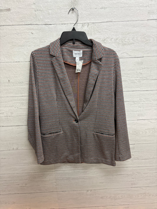 Size M Nine West Brown/white Womens Blazer