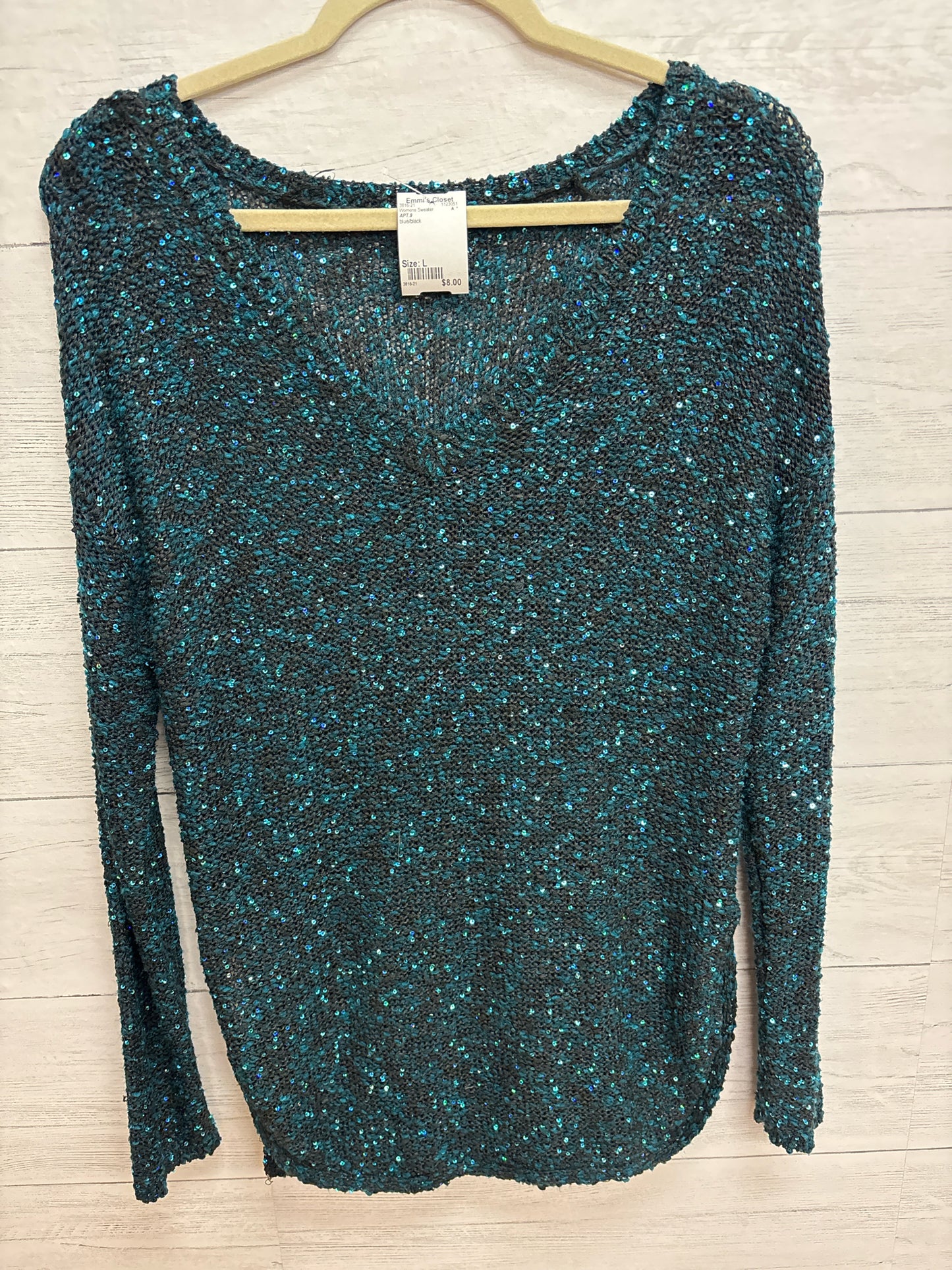 Size L APT.9 blue/black Womens Sweater