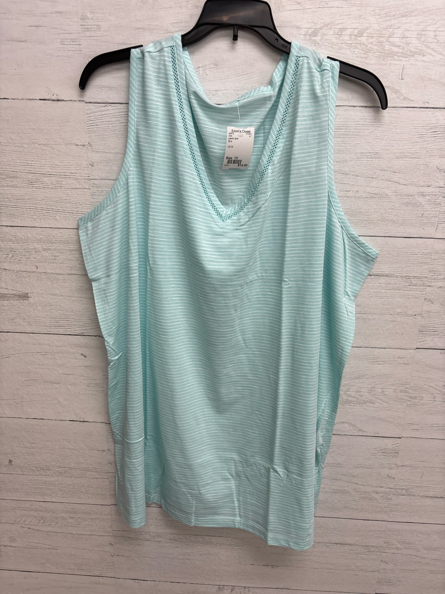 Size 1X Land's End Blue Shirt