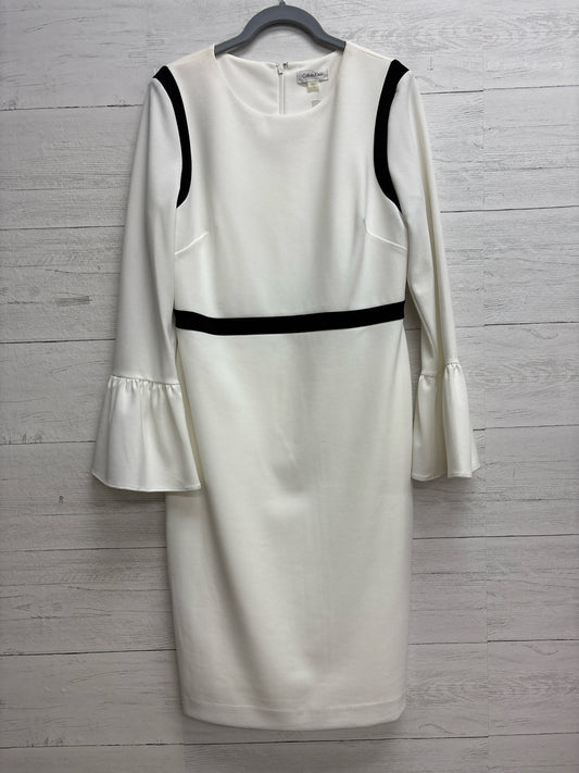 Size 12 Calvin Klein White Dress