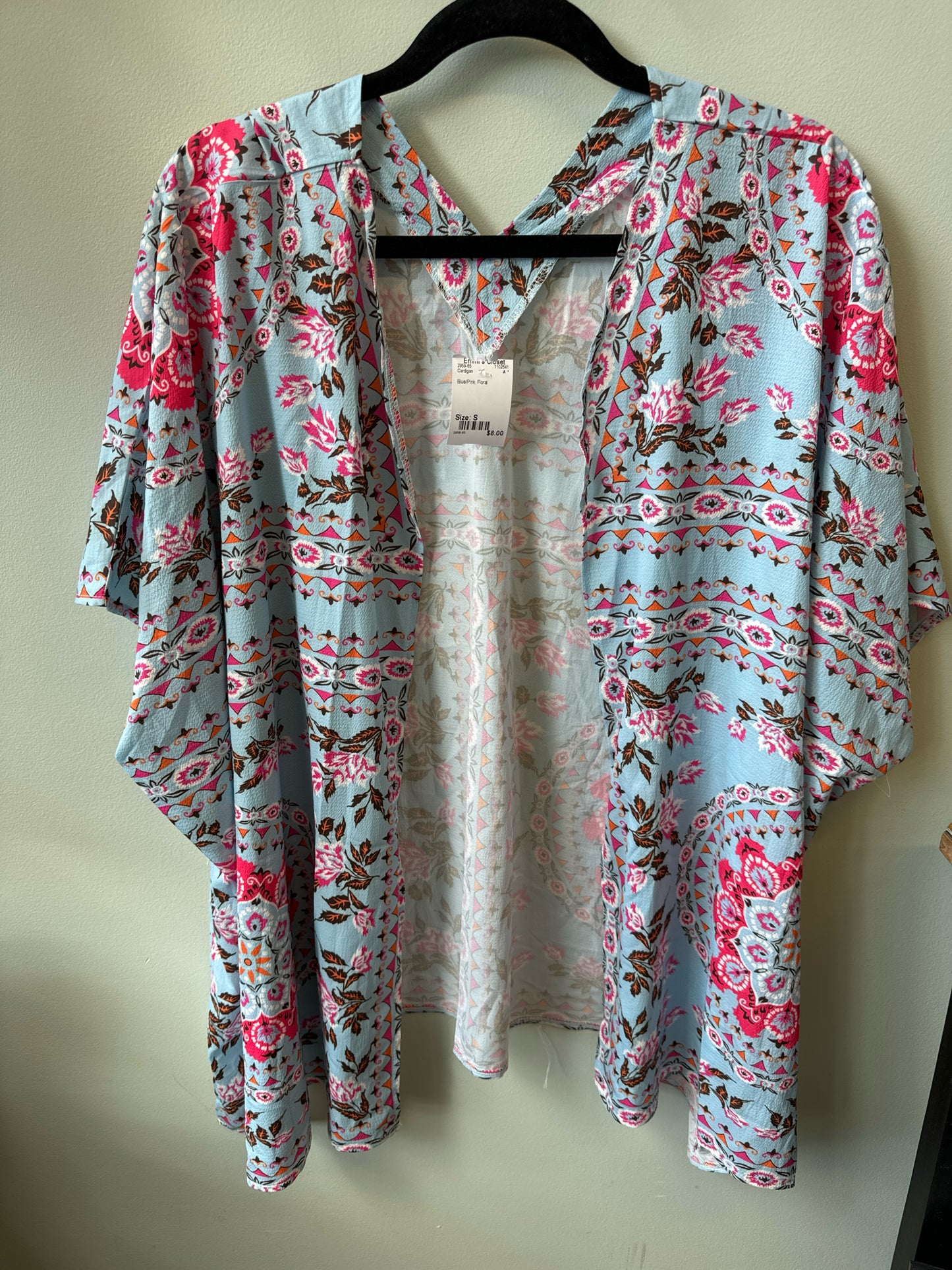 Size S Blue/Pink Cardigan