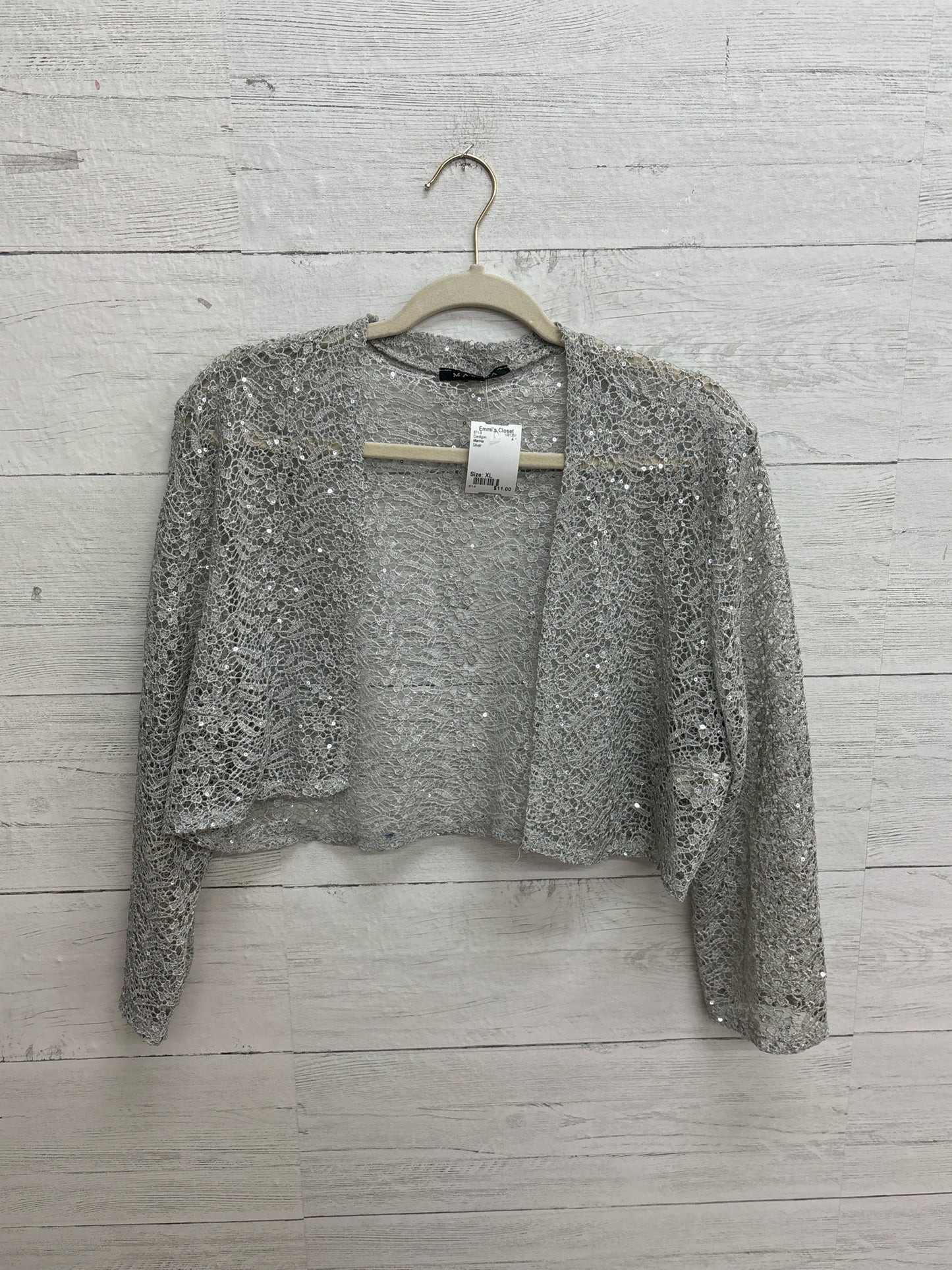 Size XL Marina Silver Cardigan