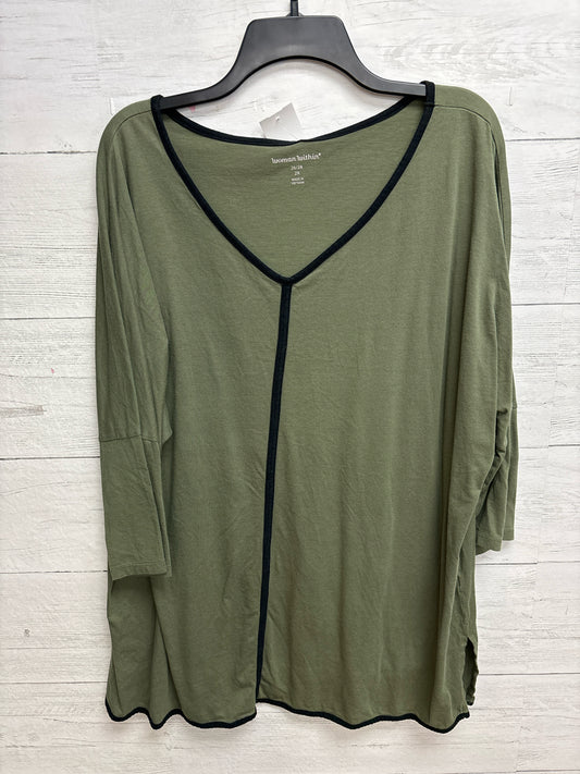 Size 2X woman within Green Womens Shirt