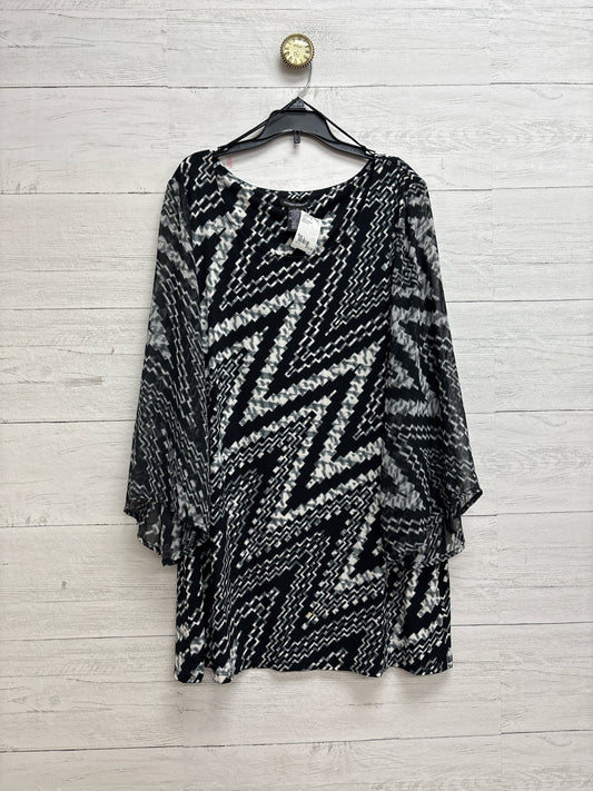 Size L Valerie Stevens Black/Grey TUNIC