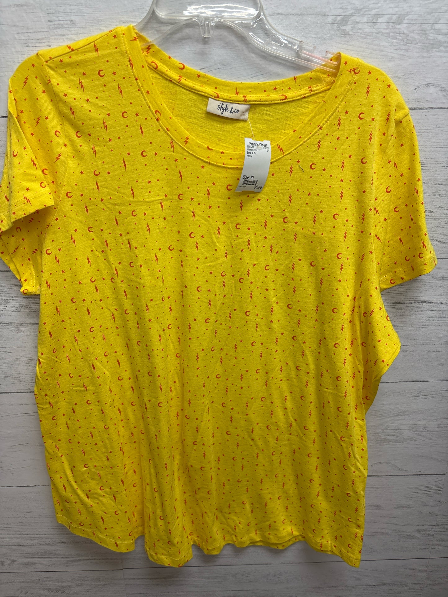 Size XL Style  & Co Yellow Womens Shirt