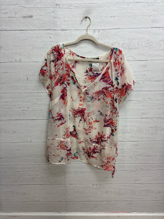 Size 2X ANNA cream/pink/purple Womens Shirt