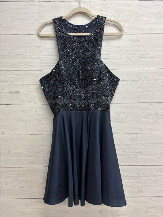 Size 14 Sherri Hill Blue Gown