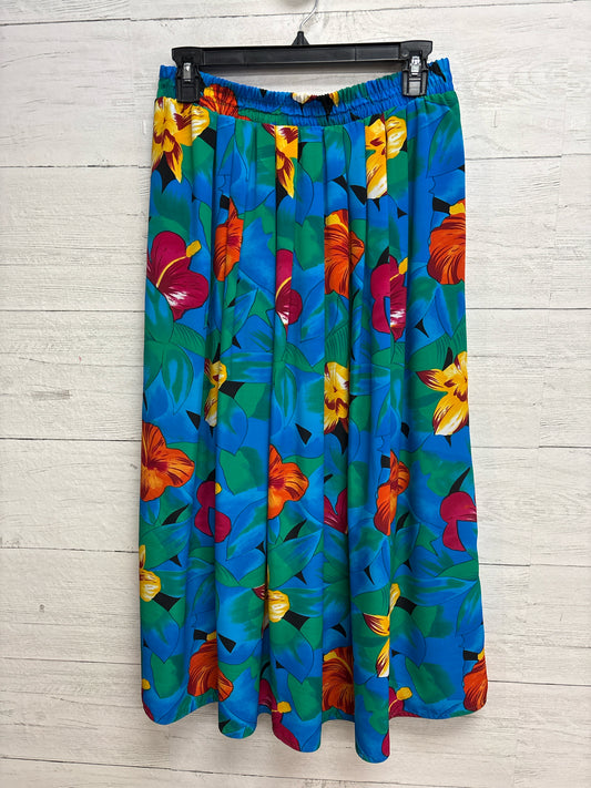 Size 12 Tan Jay Blue Print Skirt