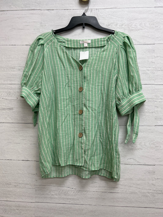 Size M Lauren Conrad Mint/white Shirt