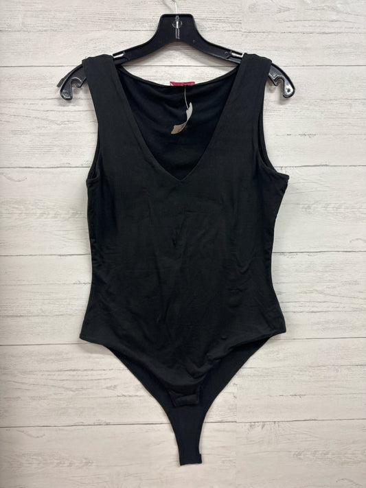 Size L Pink Lily Black BODYSUIT