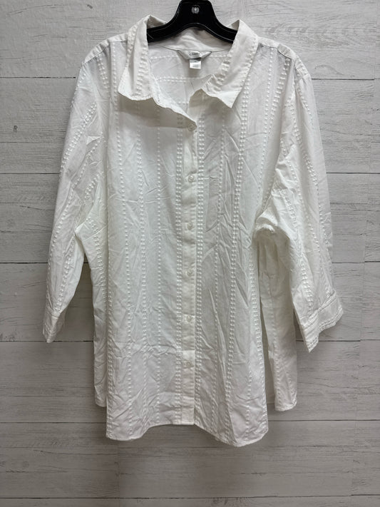 Size 3X CJ Banks White Shirt
