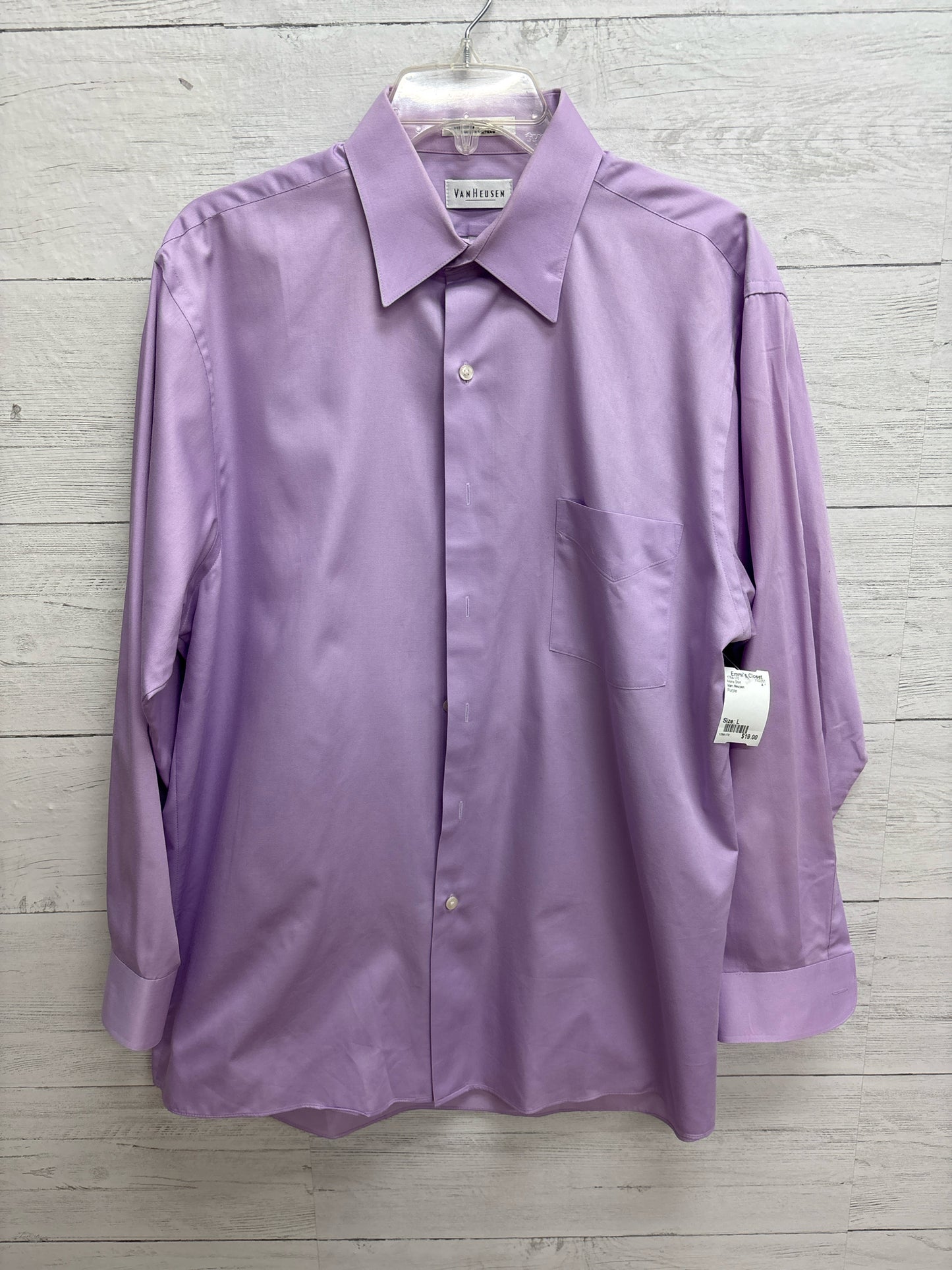 Size L Van Heusen Purple Mens Shirt