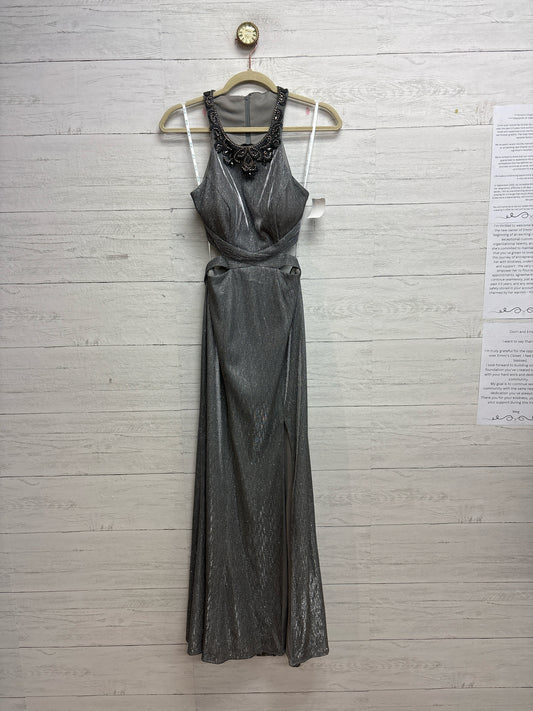 Size 4 Camille & Co Silver Gown/Evening Wear