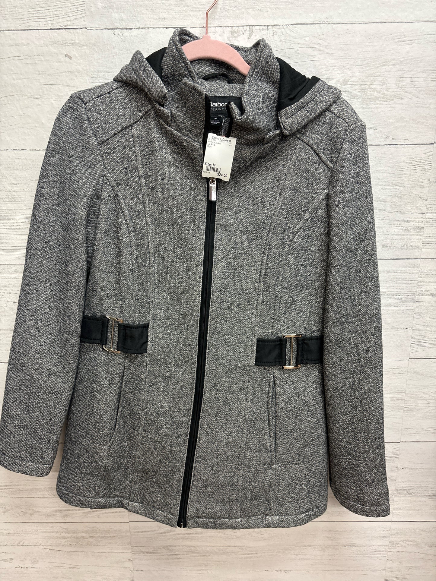 Size M Liz & Co. Grey Womens Jacket